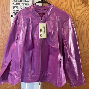 Jessica London genuine leather jacket